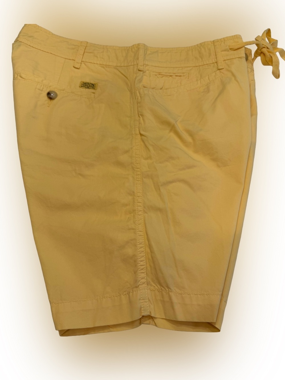 Lauren Ralph Lauren Women’s Cotton Shorts Yellow Drawstring, Pockets Sz 6 NWOT
